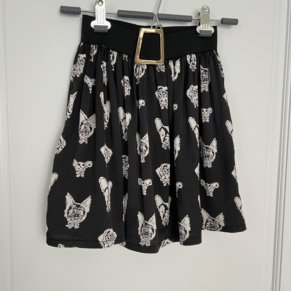 3 for $20 Dog prints black skirt
